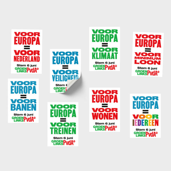 stickers europese verkiezingen groenlinkspvda