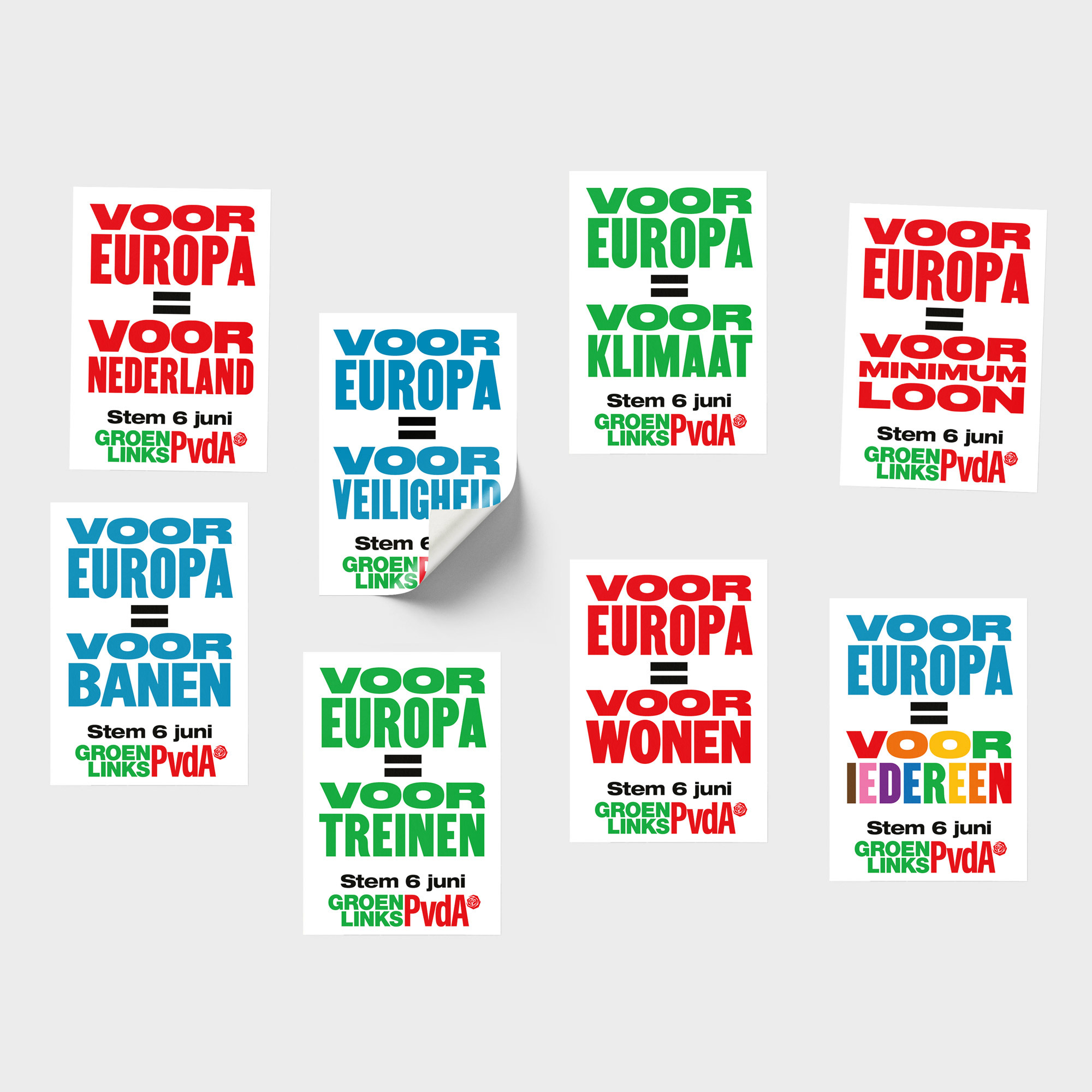 stickers europese verkiezingen groenlinkspvda