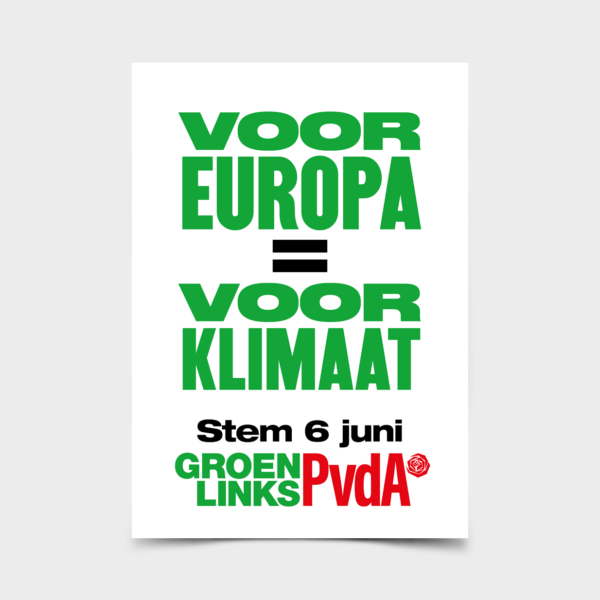 poster voor europa voor klimaat groenlinkspvda